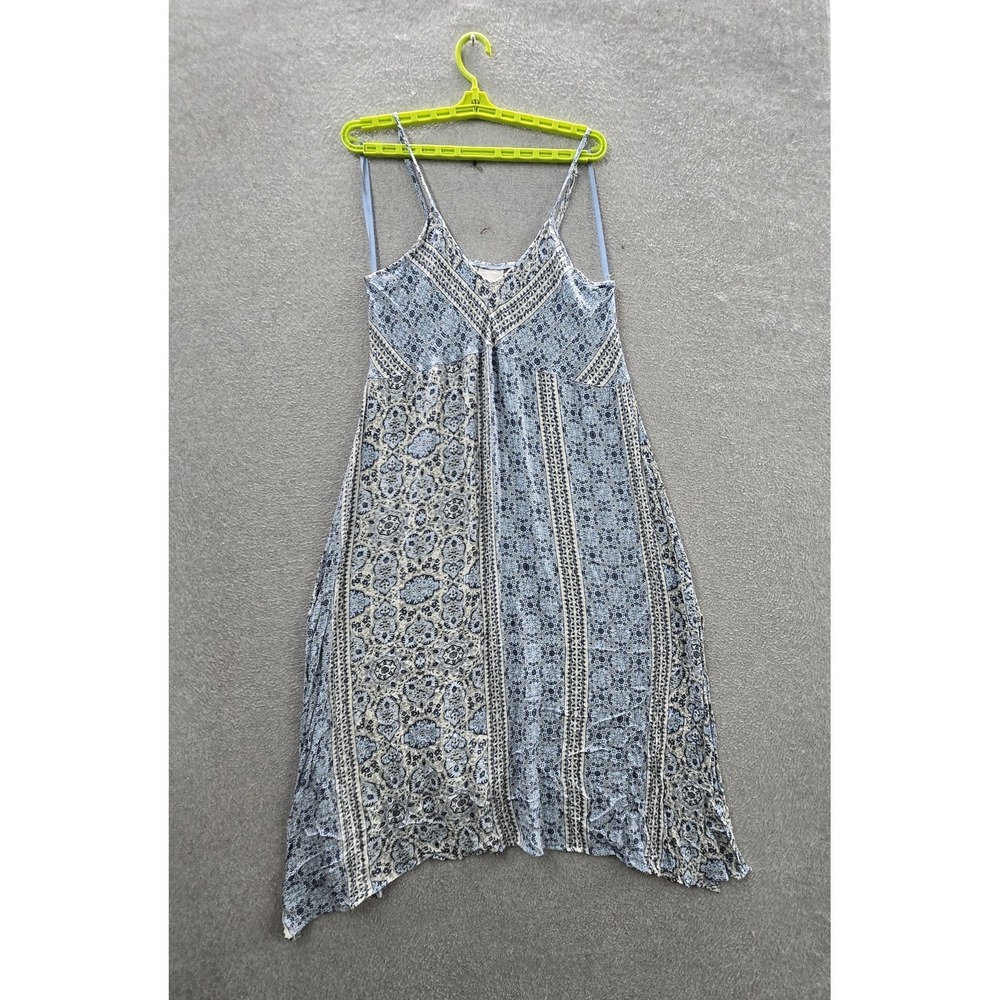 Knox‎ Rose Women Dress XL Blue Geometric Trapeze & Swing Bohemian Cottagecore